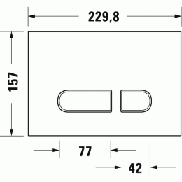 Duravit DuraSystem WD5002012000 Клавиша смыва A1 для унитаза стекло белое