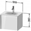 Duravit XVIU XV40310B140 Тумба подвесная 51 см Черный глянцевый