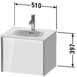 Duravit XVIU XV40310B140 Тумба подвесная 51 см Черный глянцевый