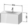 Duravit XVIU XV40340B140 Тумба подвесная 81 см Черный глянцевый