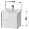 Duravit XVIU XV41150B140 Тумба подвесная 61 см Черный глянцевый