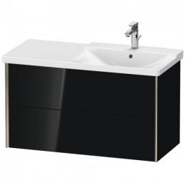 Duravit XVIU XV41380B140 Тумба подвесная 101 см Черный глянцевый