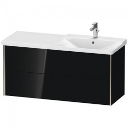 Duravit XVIU XV41390B140 Тумба подвесная 121 см Черный глянцевый