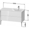 Duravit XVIU XV44990B121 Тумба напольная 120 см Орех темный