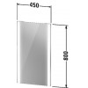 Duravit XVIU XV70300B1B1 Зеркало с подсветкой 45 см Шампань матовый