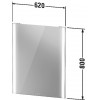 Duravit XVIU XV70310B1B1 Зеркало с подсветкой 62 см Шампань матовый