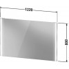 Duravit XVIU XV70340B1B1 Зеркало с подсветкой 122 см Шампань матовый
