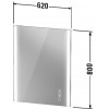 Duravit XVIU XV70410B1B1 Зеркало с подсветкой 62 см Шампань матовый