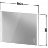 Duravit XVIU XV70430B2B2 Зеркало с подсветкой 102 см Черный матовый