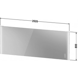 Duravit XVIU XV70490B1B1 Зеркало с подсветкой 202 см Шампань матовый