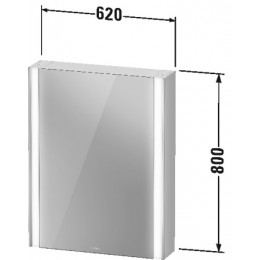 Duravit XVIU XV7131LB1B1 Зеркальный шкафчик 62 см Шампань матовый