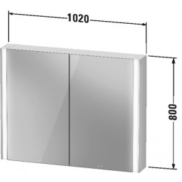 Duravit XVIU XV71330B2B2 Зеркальный шкафчик 102 см Черный матовый