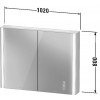 Duravit XVIU XV71430B1B1 Зеркальный шкафчик 102 см Шампань матовый