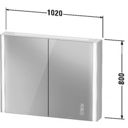 Duravit XVIU XV71430B2B2 Зеркальный шкафчик 102 см Черный матовый