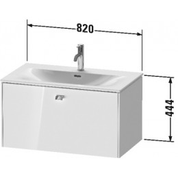 Duravit Brioso BR421202222 Тумбочка подвесная 82 см Белый глянцевый