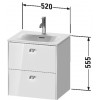 Duravit Brioso BR430901052 Тумбочка подвесная 52 см Европейский дуб