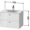 Duravit Brioso BR431101052 Тумбочка подвесная 72 см Европейский дуб