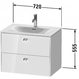 Duravit Brioso BR431102222 Тумбочка подвесная 72 см Белый глянцевый
