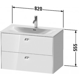 Duravit Brioso BR431201021 Тумбочка подвесная 82 см Орех темный
