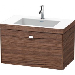 Duravit Brioso BR4601N1021 Умывальник мебельный с подвесной тумбочкой c-bonded в комплекте 80 см Орех темный