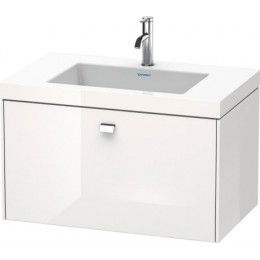 Duravit Brioso BR4601O1022 Умывальник мебельный с подвесной тумбочкой c-bonded в комплекте 80 см Белый глянцевый