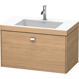 Duravit Brioso BR4601O1052 Умывальник мебельный с подвесной тумбочкой c-bonded в комплекте 80 см Европейский дуб