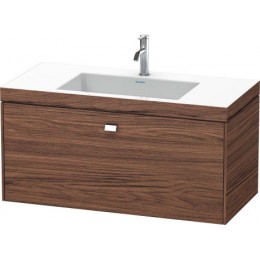 Duravit Brioso BR4602N1021 Умывальник мебельный с подвесной тумбочкой c-bonded в комплекте 100 см Орех темный