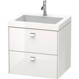 Duravit Brioso BR4605O1022 Умывальник мебельный с подвесной тумбочкой c-bonded в комплекте 60 см Белый глянцевый