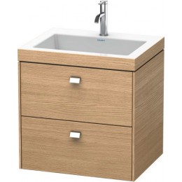 Duravit Brioso BR4605O1052 Умывальник мебельный с подвесной тумбочкой c-bonded в комплекте 60 см Европейский дуб