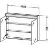 Duravit Brioso BR710302121 Зеркальный шкафчик 102 см Орех темный