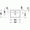 Duravit D-Neo  0738450041 Раковина 45 см белый