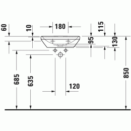 Duravit D-Neo 0738450041 Раковина 45 см белый
