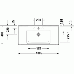 Duravit D-Neo 2367100000 Раковина 105 см белый