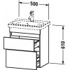 Duravit Durastyle DS640302121 Тумбочка подвесная 50 см Орех темный