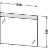Duravit Durastyle DS746903737 Зеркало с подсветкой 100 см Белый алюминий