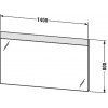 Duravit Durastyle DS747103737 Зеркало с подсветкой 140 см Белый алюминий