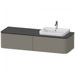 Duravit Happy D.2 Plus HP4944R9292 Тумба подвесная 160 см каменно-серый шелковисто-матовый лак
