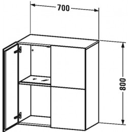 Duravit L-Cube LC117702222 Шкаф 70 см Белый глянцевый