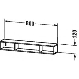 Duravit L-Cube LC120002222 Элемент полки (горизонтальный) 80 см Белый глянцевый
