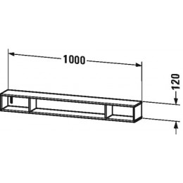 Duravit L-Cube LC120102222 Элемент полки (горизонтальный) 100 см Белый глянцевый