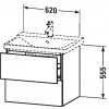 Duravit L-Cube LC624404040 Тумба подвесная 62 см Черный глянцевый
