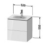 Duravit L-Cube LC630407171 Тумба подвесная 52 см Средиземноморский дуб