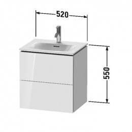 Duravit L-Cube LC630402222 Тумба подвесная 52 см Белый глянцевый