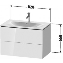 Duravit L-Cube LC630702222 Тумба подвесная 82 см Белый глянцевый