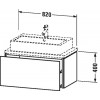 Duravit L-Cube LC681204040 Тумбочка для консоли 82 см Черный глянцевый