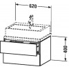 Duravit L-Cube LC682104040 Тумбочка для консоли 62 см Черный глянцевый