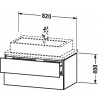 Duravit L-Cube LC682207171 Тумбочка для консоли 82 см Средиземноморский дуб
