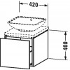 Duravit L-Cube LC682507171 Тумбочка для консоли 42 см Средиземноморский дуб