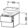 Duravit L-Cube LC683502222 Тумбочка для консоли 42 см Белый глянцевый