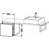 Duravit L-Cube LC684902222 Шкафчик для консоли 42 см Белый глянцевый